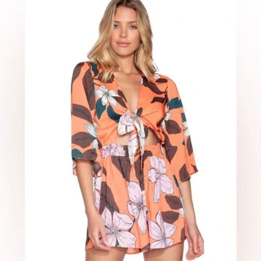 NWT Maaji Thousand Island Tropical floral romper Size Large